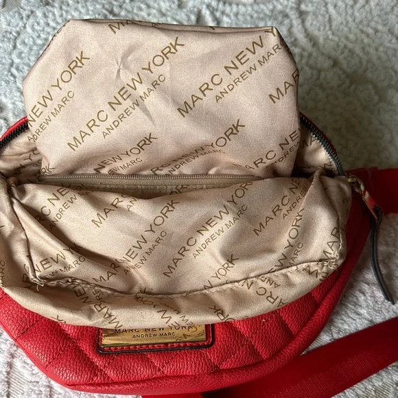 Marc New York Red Quilted Crossbody Bag - Picture 7 of 11